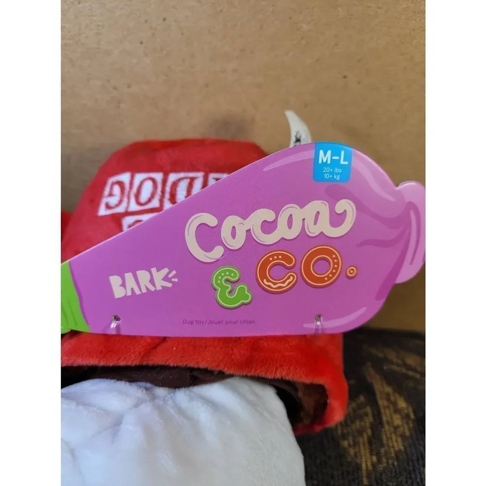 Bark Cocoa & Co. Dog Toy Size M - L 20+ Pounds  NWT
